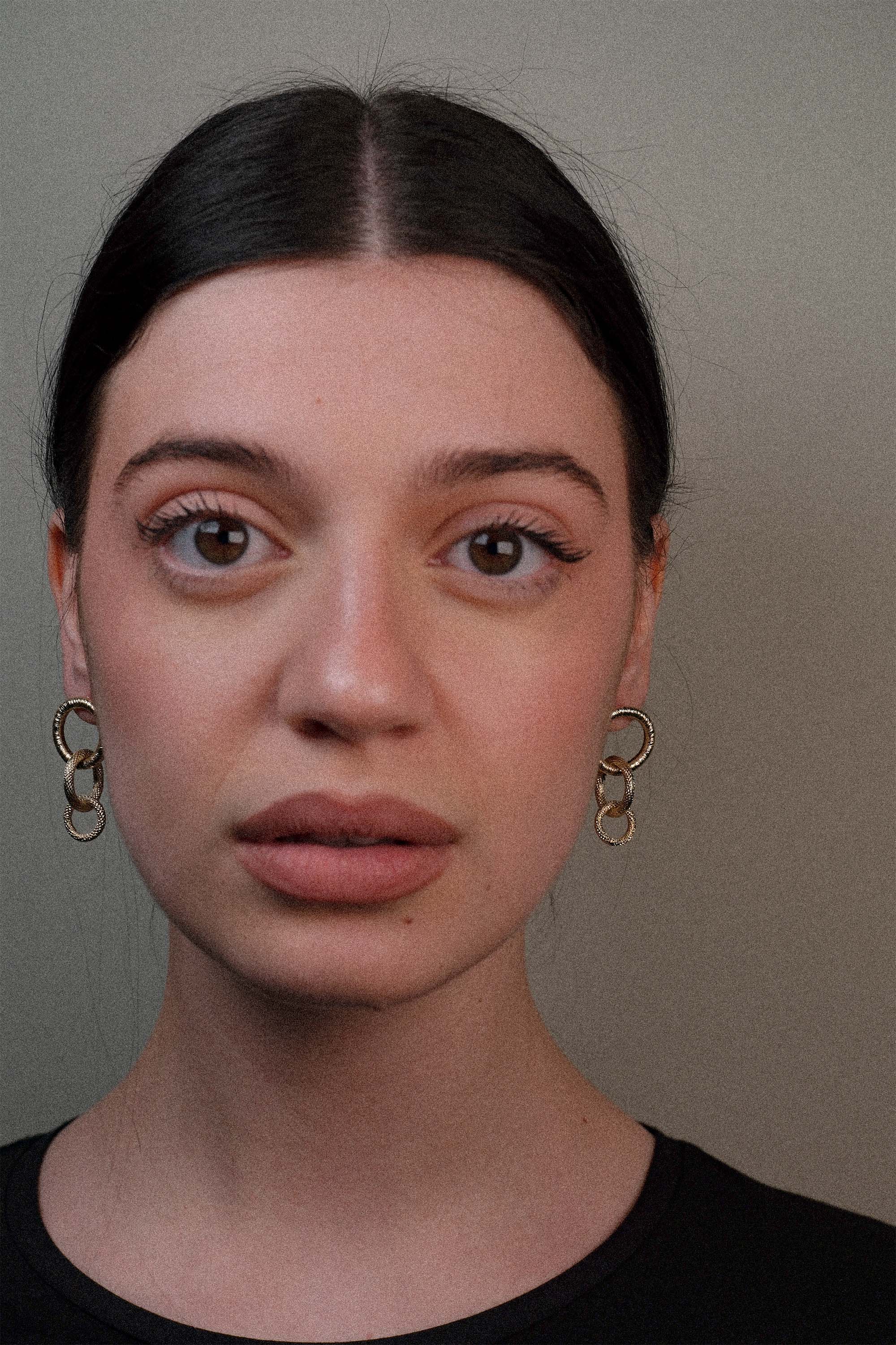 Orecchini pendenti maglia mix