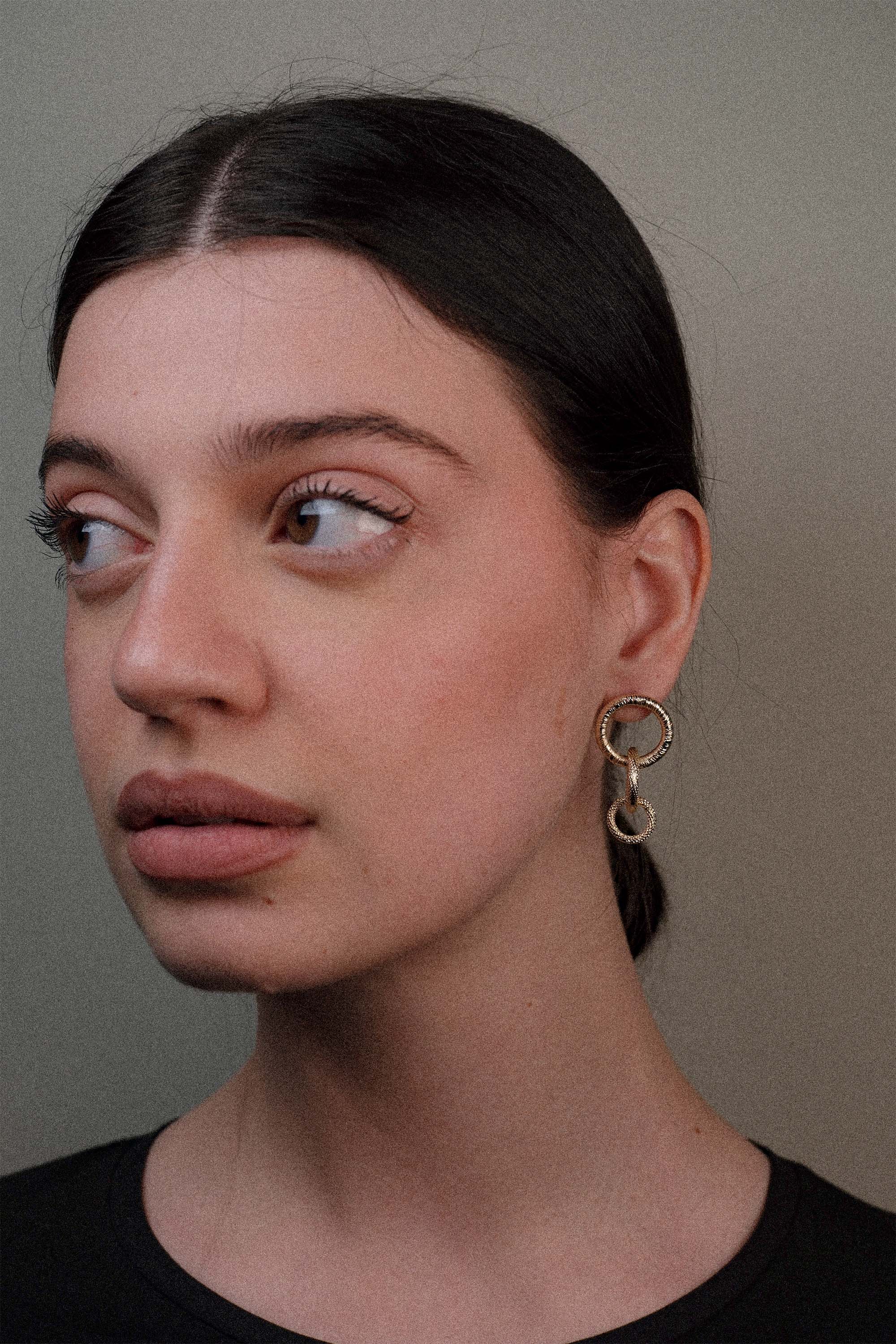 Orecchini pendenti maglia mix