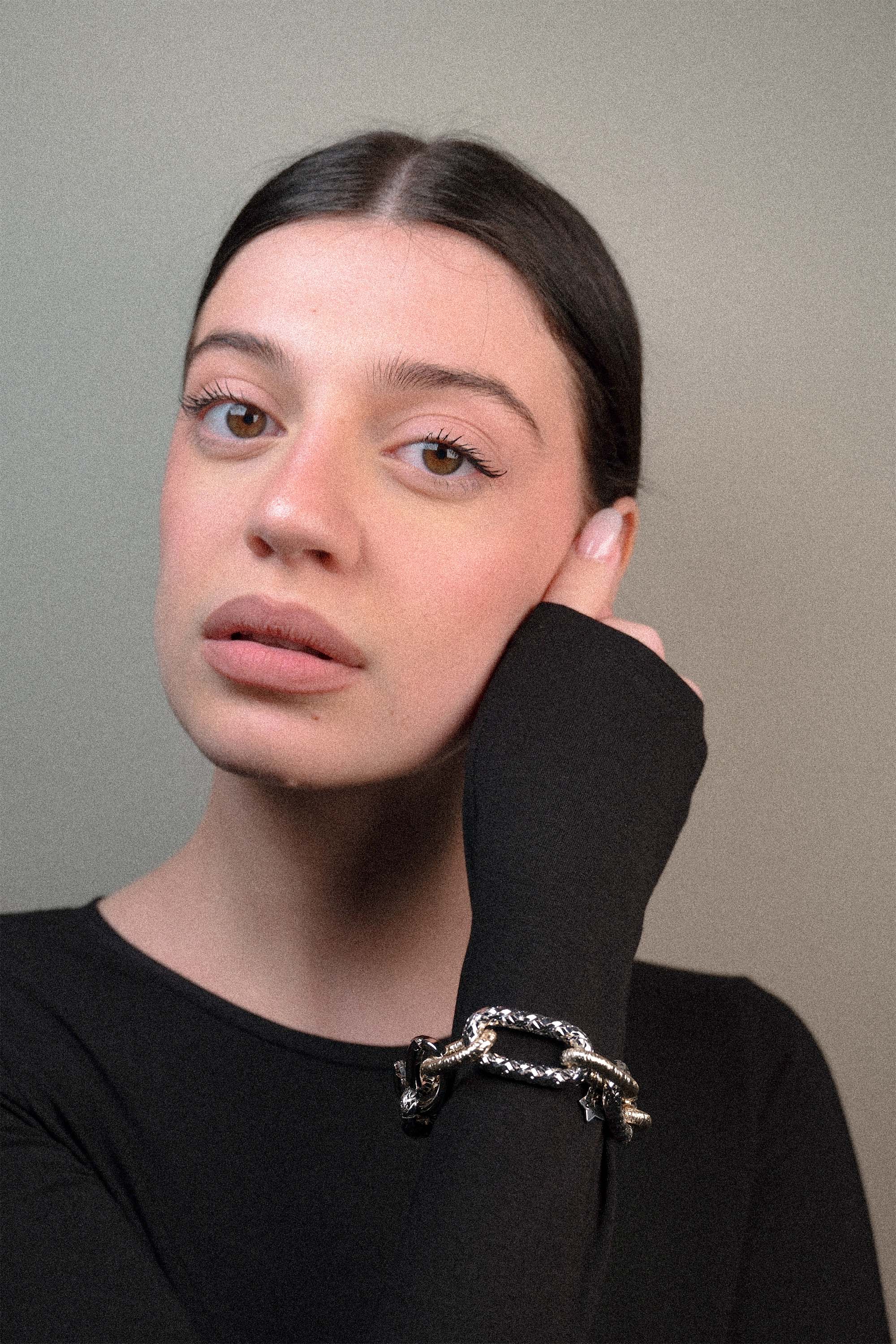 Bracciale maglia mix bicolore