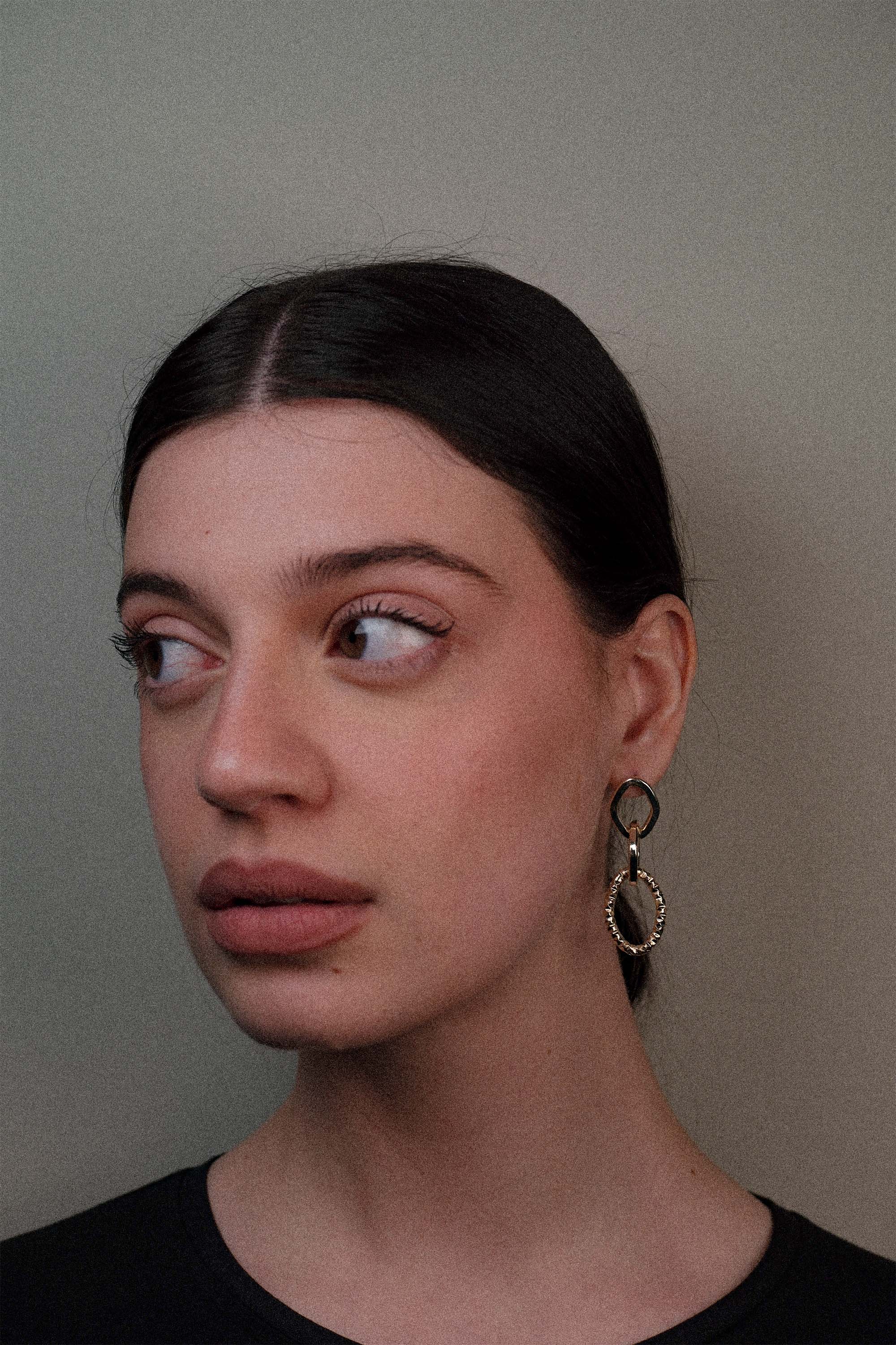 Orecchini pendenti maglia mix