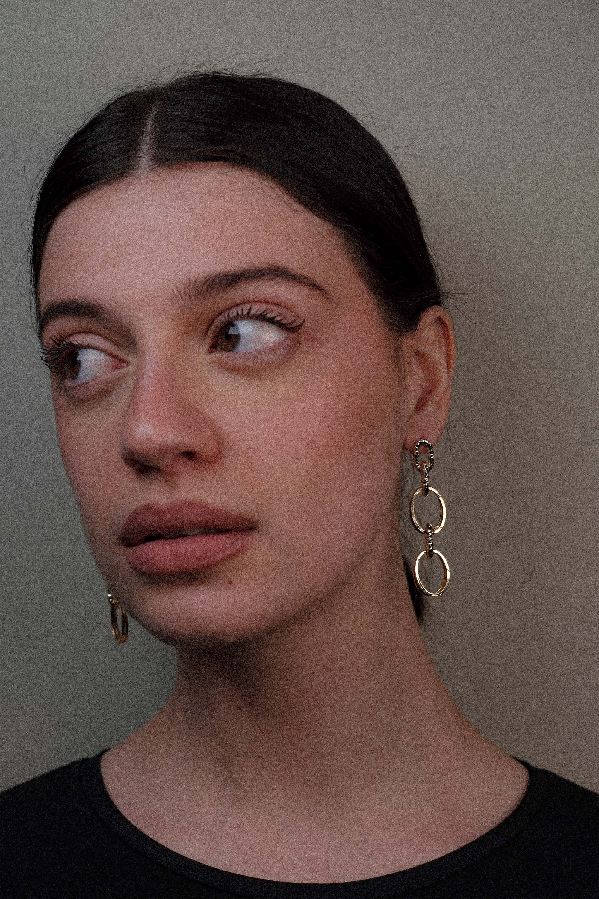 Orecchini pendenti maglia mix