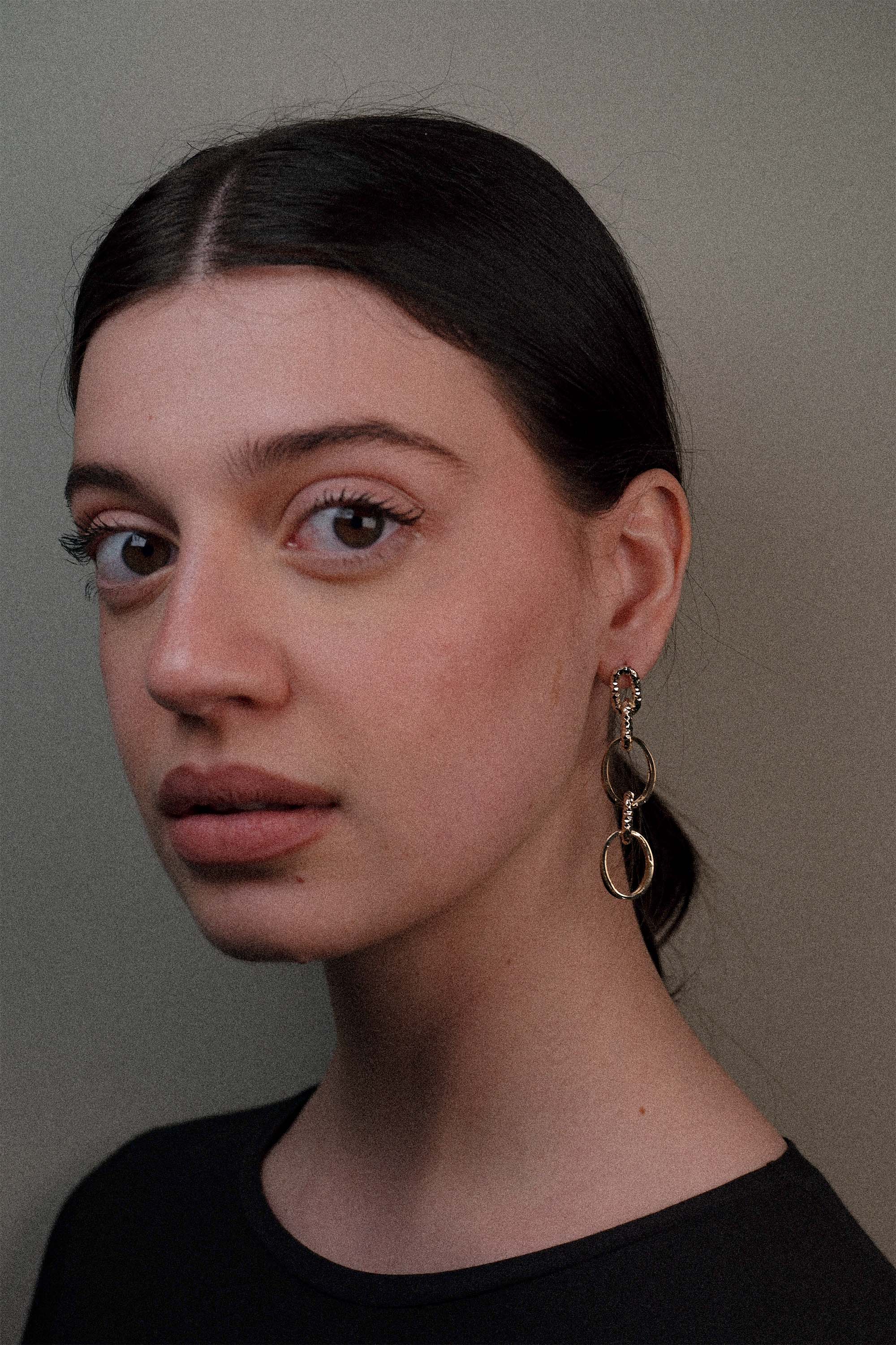 Orecchini pendenti maglia mix