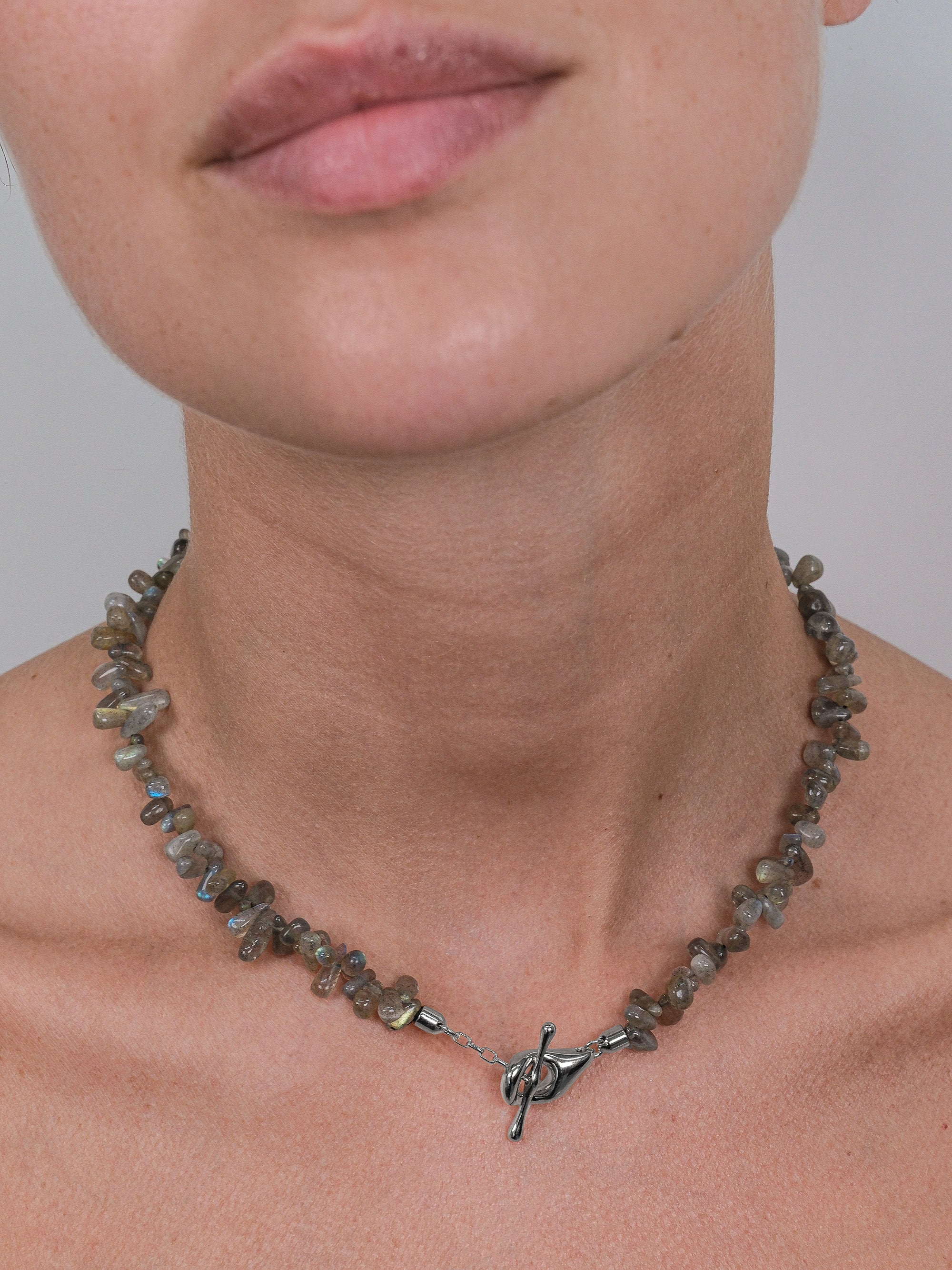 Collana pietre Labradorite naturale