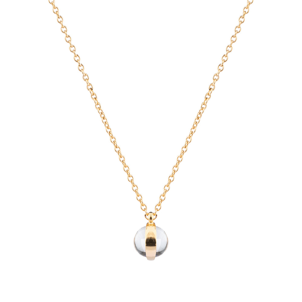 Collana girocollo in oro 18kt con pietra naturale taglio cabochon