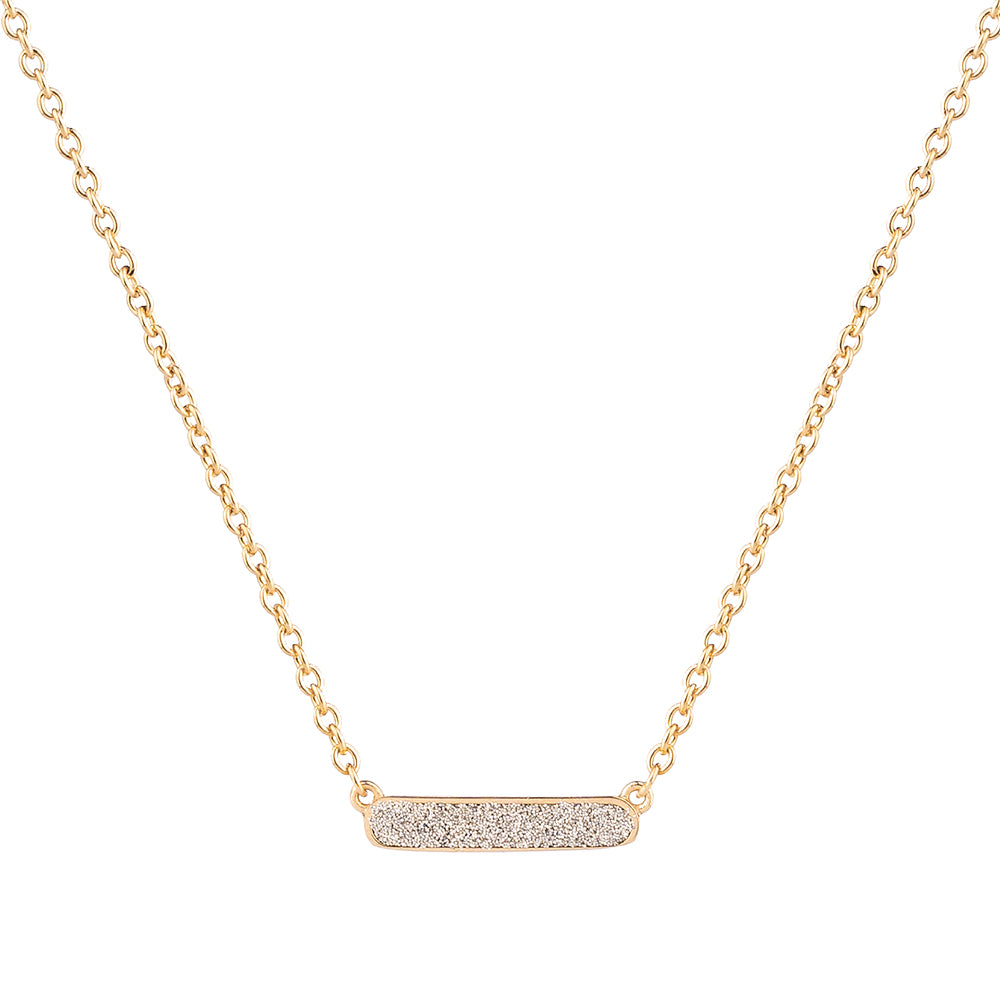 Collana in oro 18 kt con fascia microdiamanti