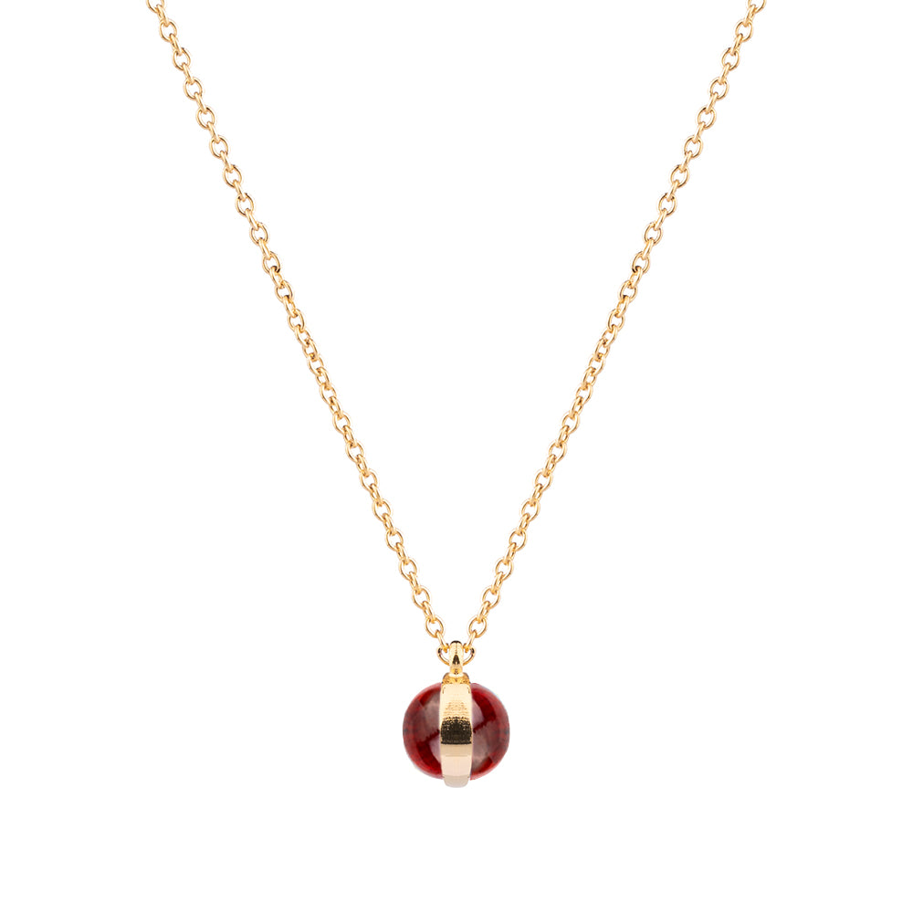 Collana girocollo in oro 18kt con pietra naturale taglio cabochon