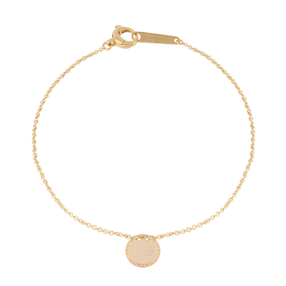 Bracciale in oro 18kt Amore “Ti amo fino alla luna e ritorno”