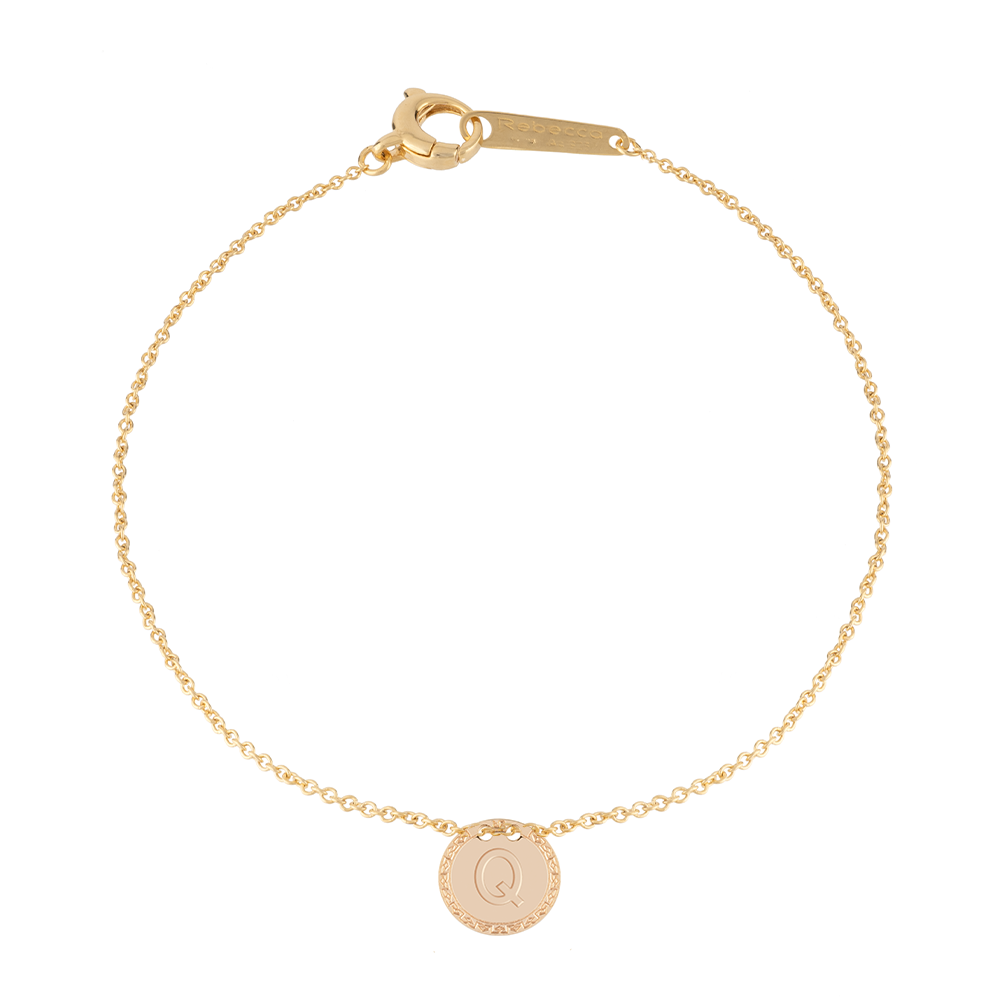 Bracciale in oro 18kt con medaglia iniziale