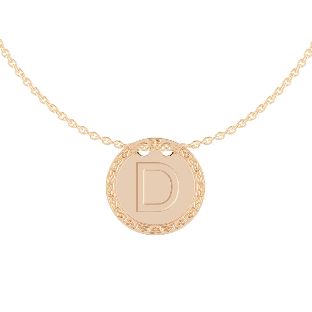 Collana in oro 18 kt con medaglia Iniziale