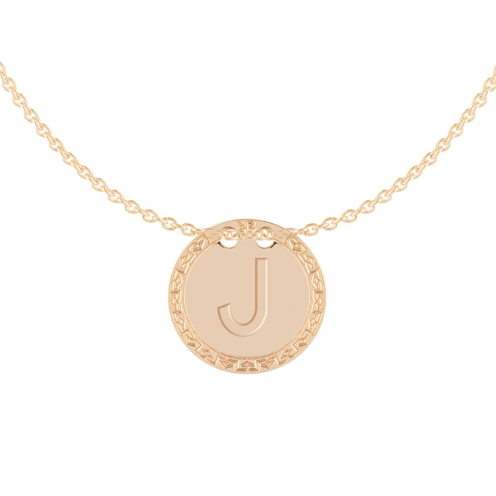 Collana in oro 18 kt con medaglia Iniziale