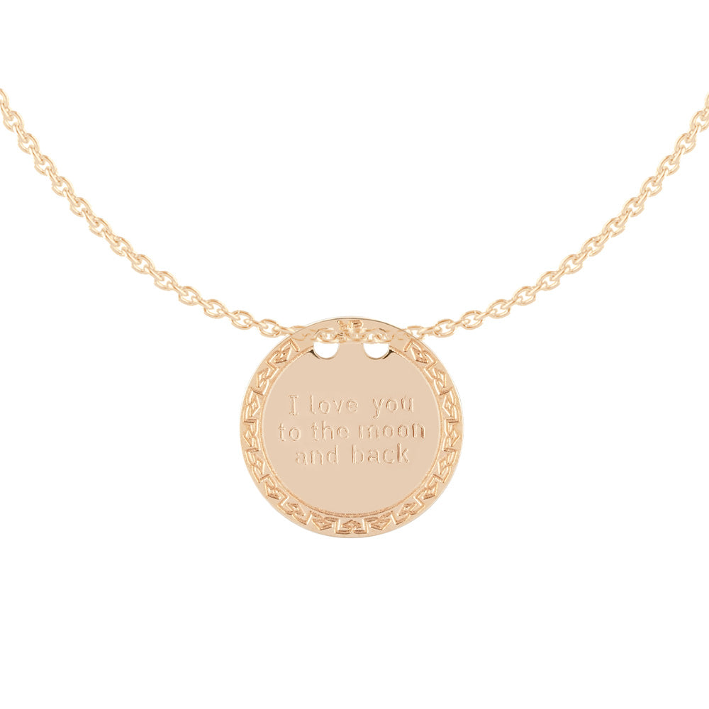 Collana in oro 18 kt “Ti amo fino alla luna e ritorno”