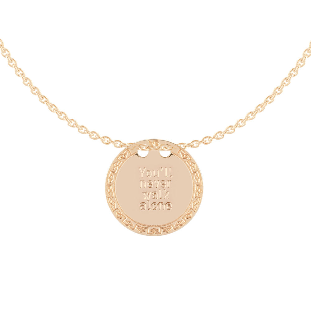 Collana in oro 18 kt “Non camminerai mai da solo”
