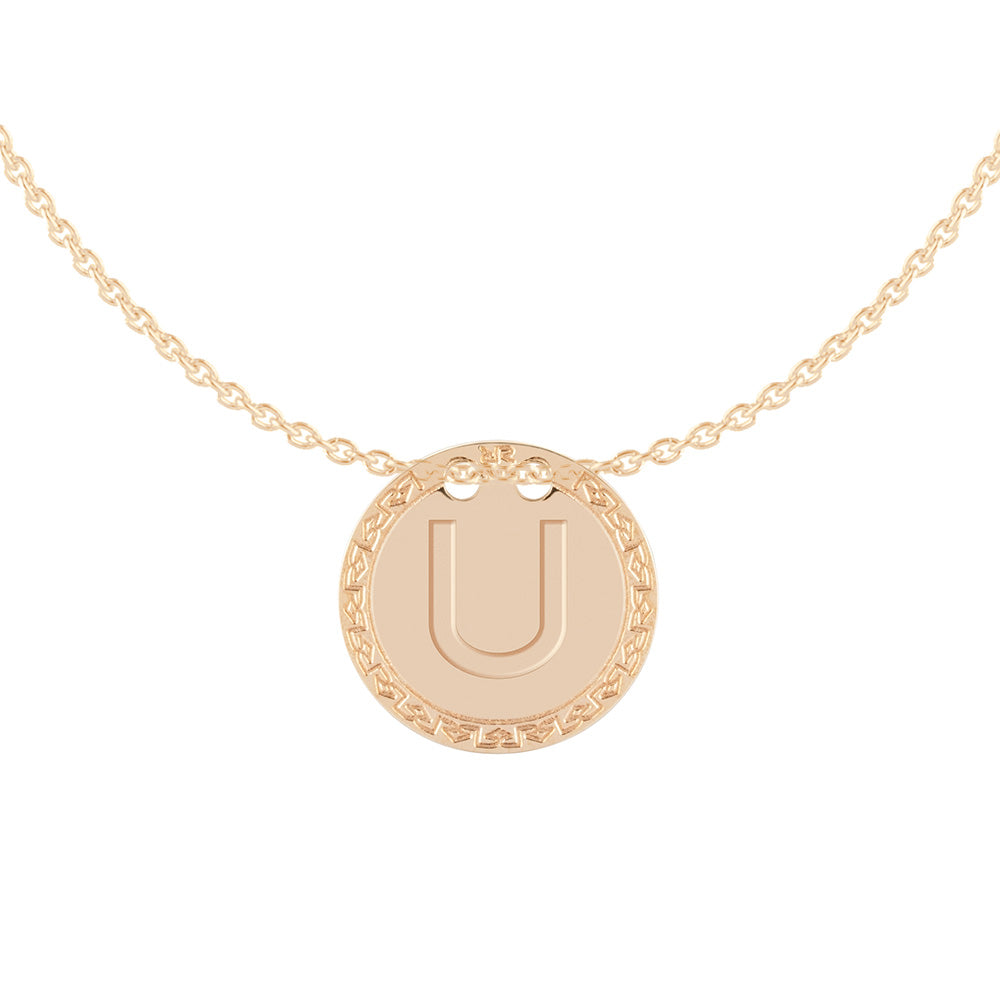 Collana in oro 18 kt con medaglia Iniziale