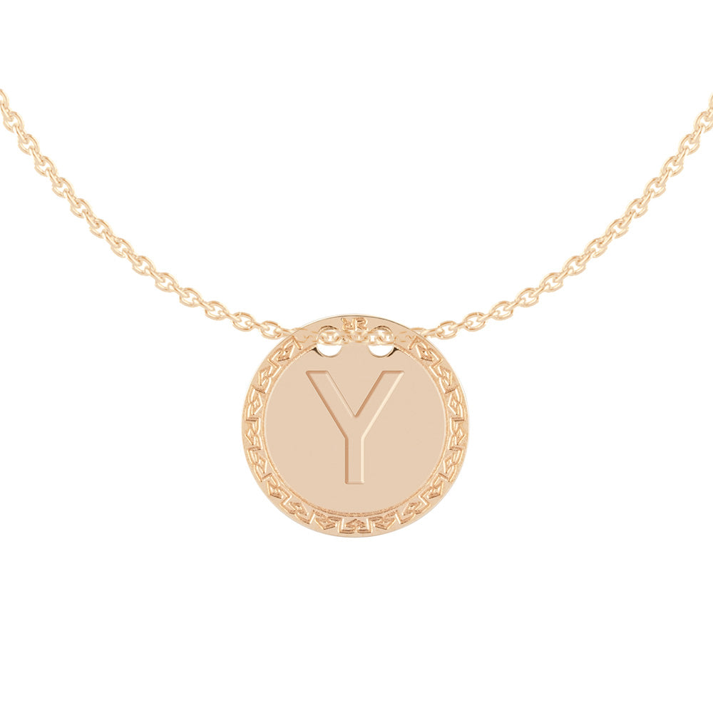 Collana in oro 18 kt con medaglia Iniziale