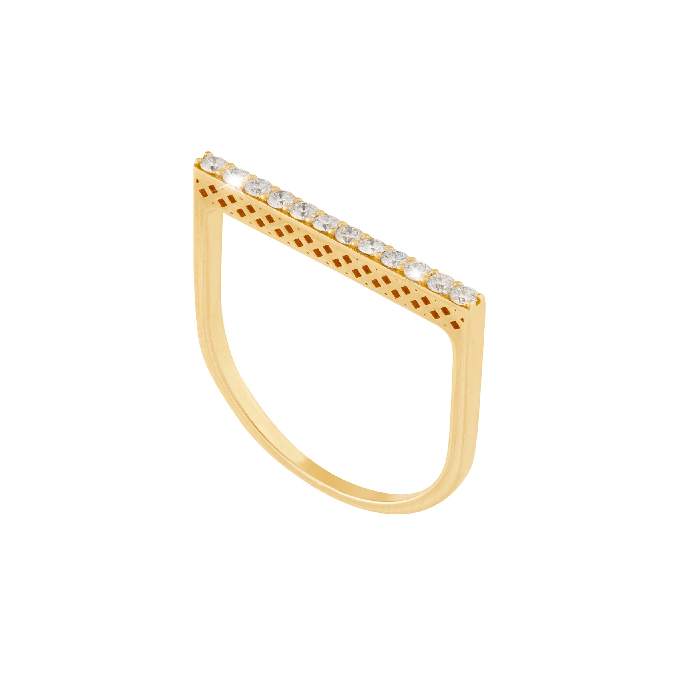 Anello Baguette Riviera in oro 18kt e diamanti