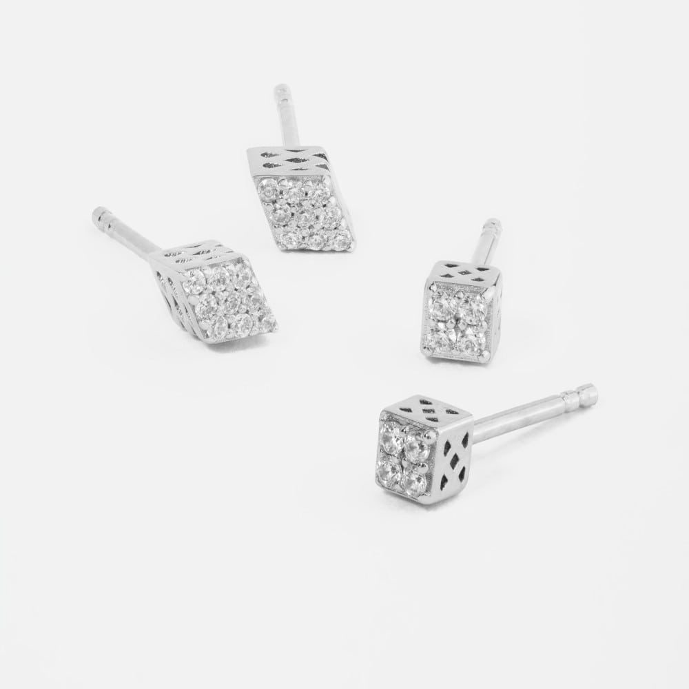 Orecchini Carrè in oro 18kt e diamanti