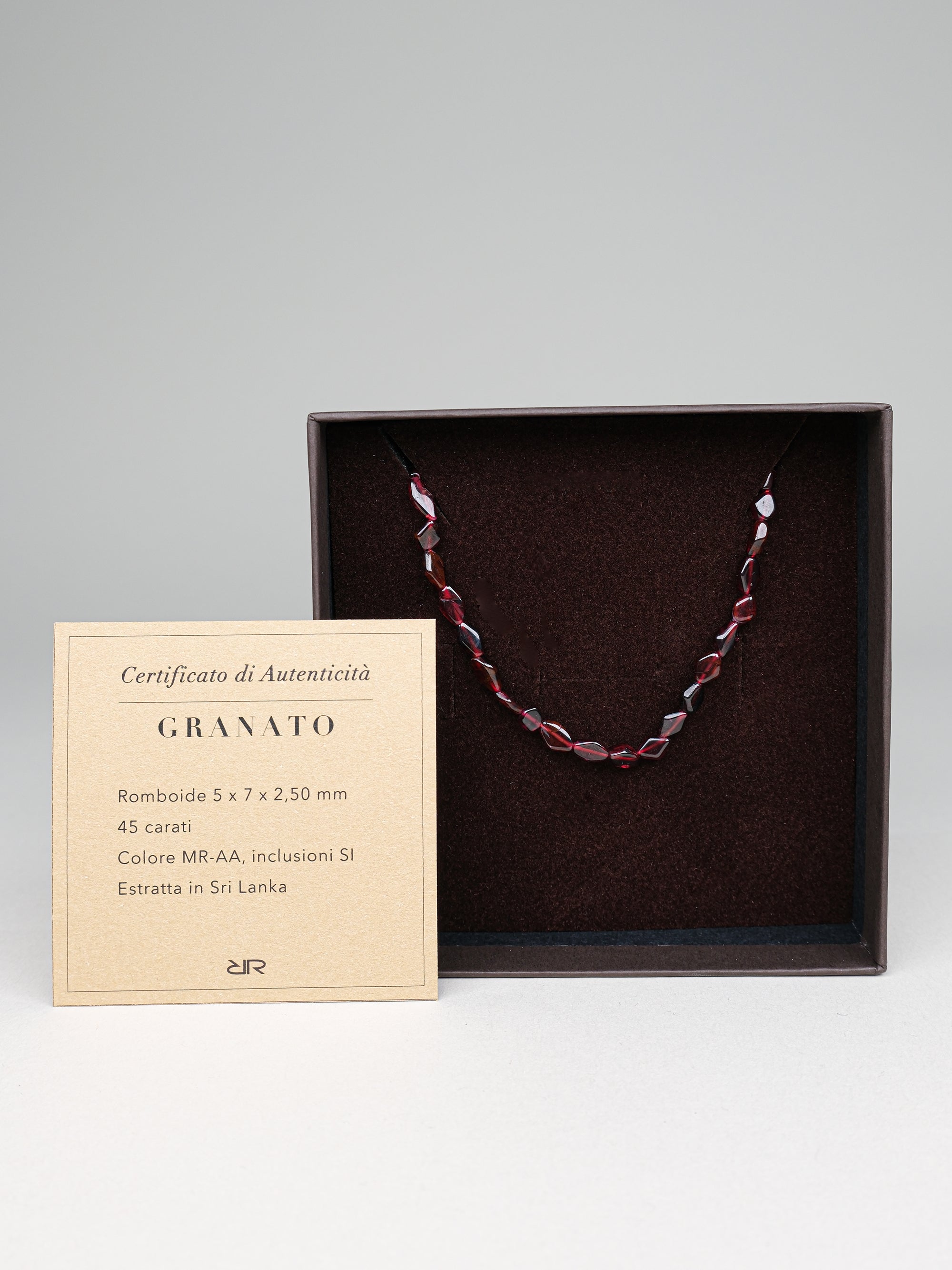 Collana pietre Granato naturale
