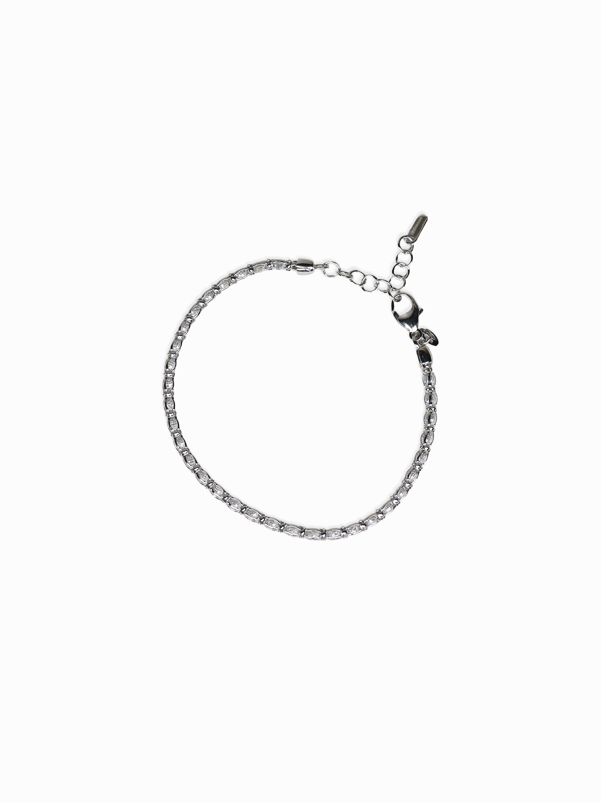 Bracciale con zirconi bianchi