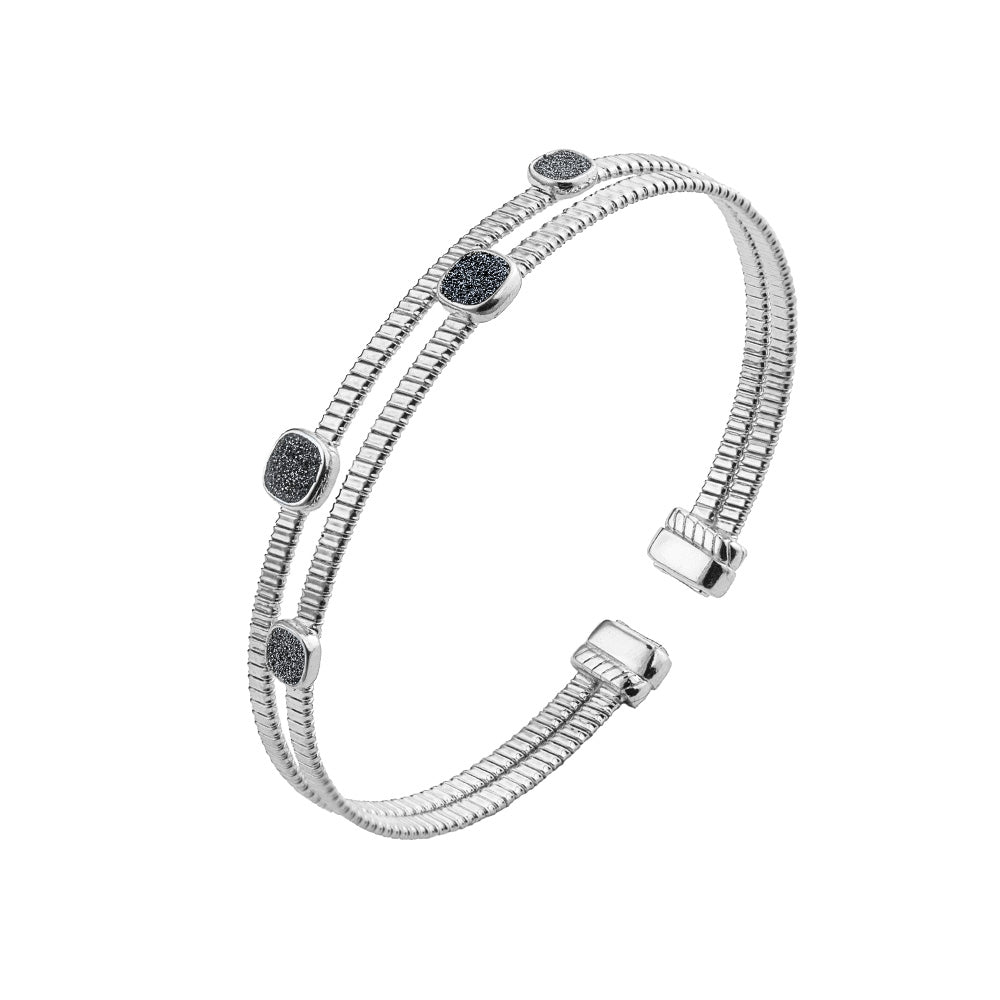 Bracciale a due fasce e polvere di diamanti