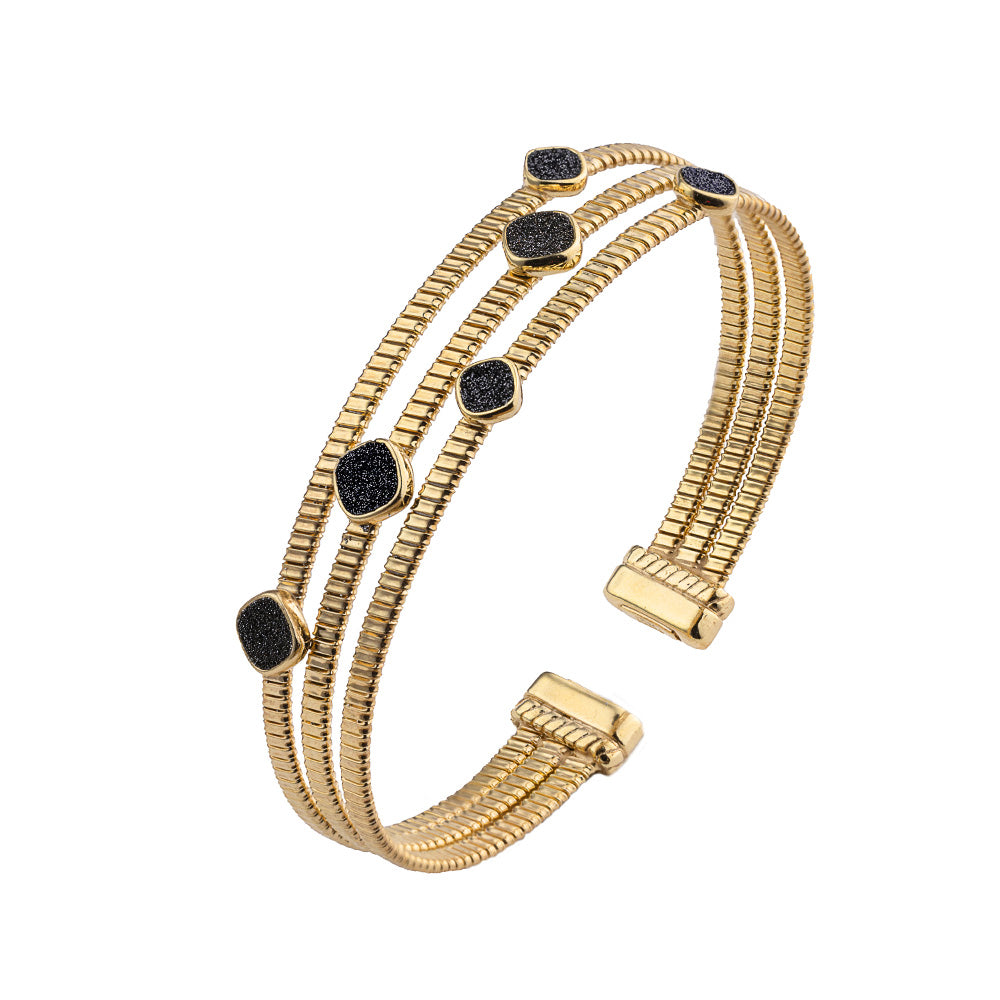 Bracciale a tre fasce e polvere di diamanti