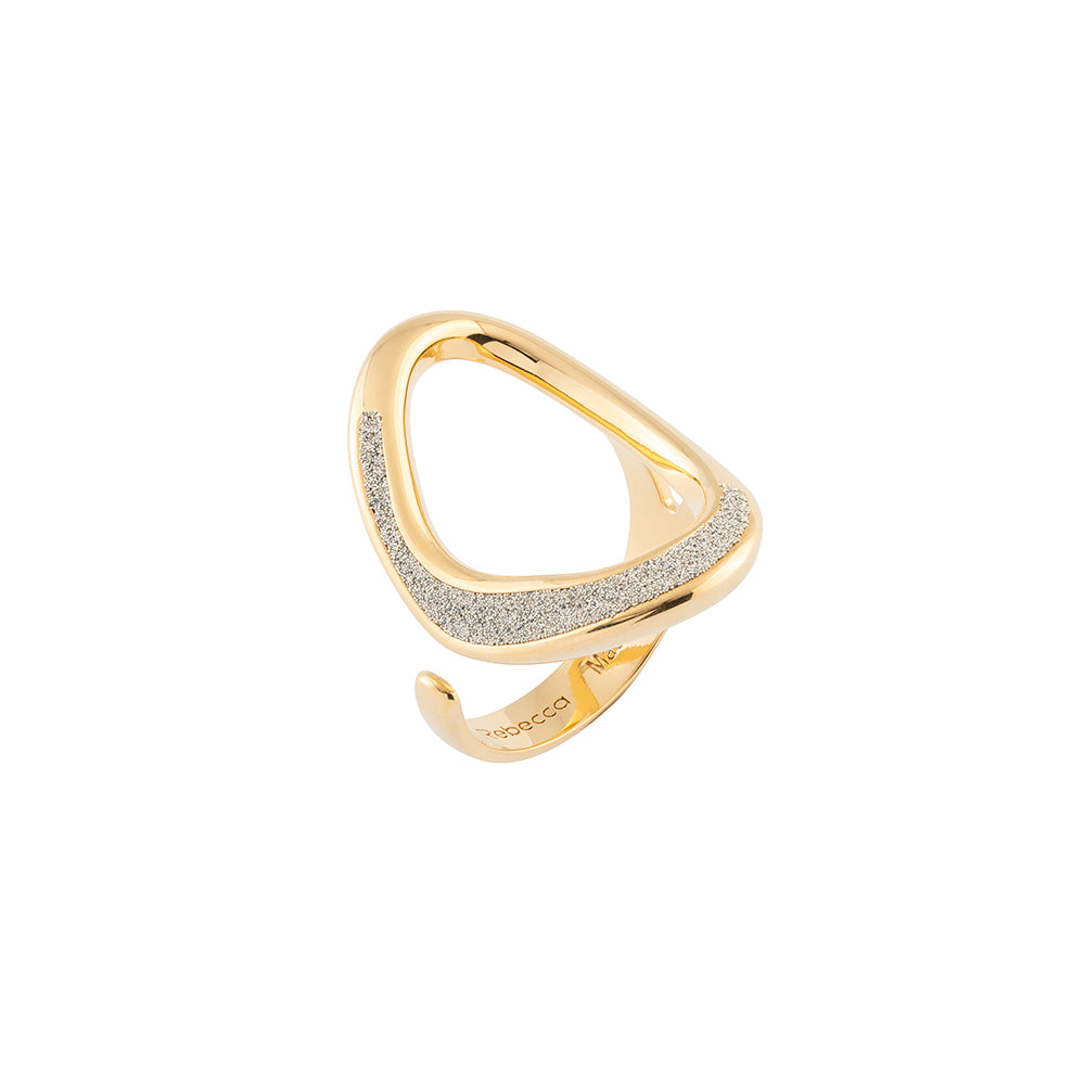 Anello pepita e polvere di diamanti