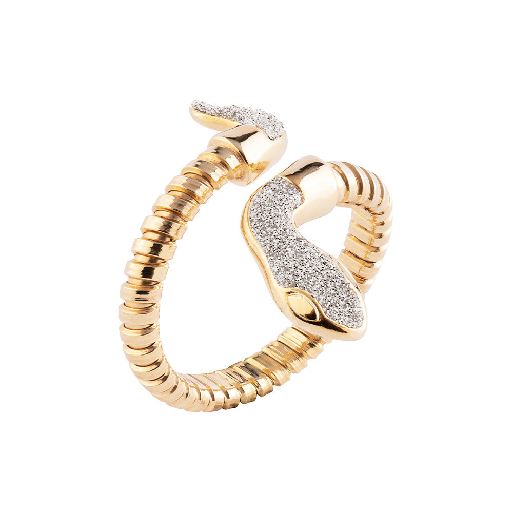 Anello serpente e polvere di diamanti