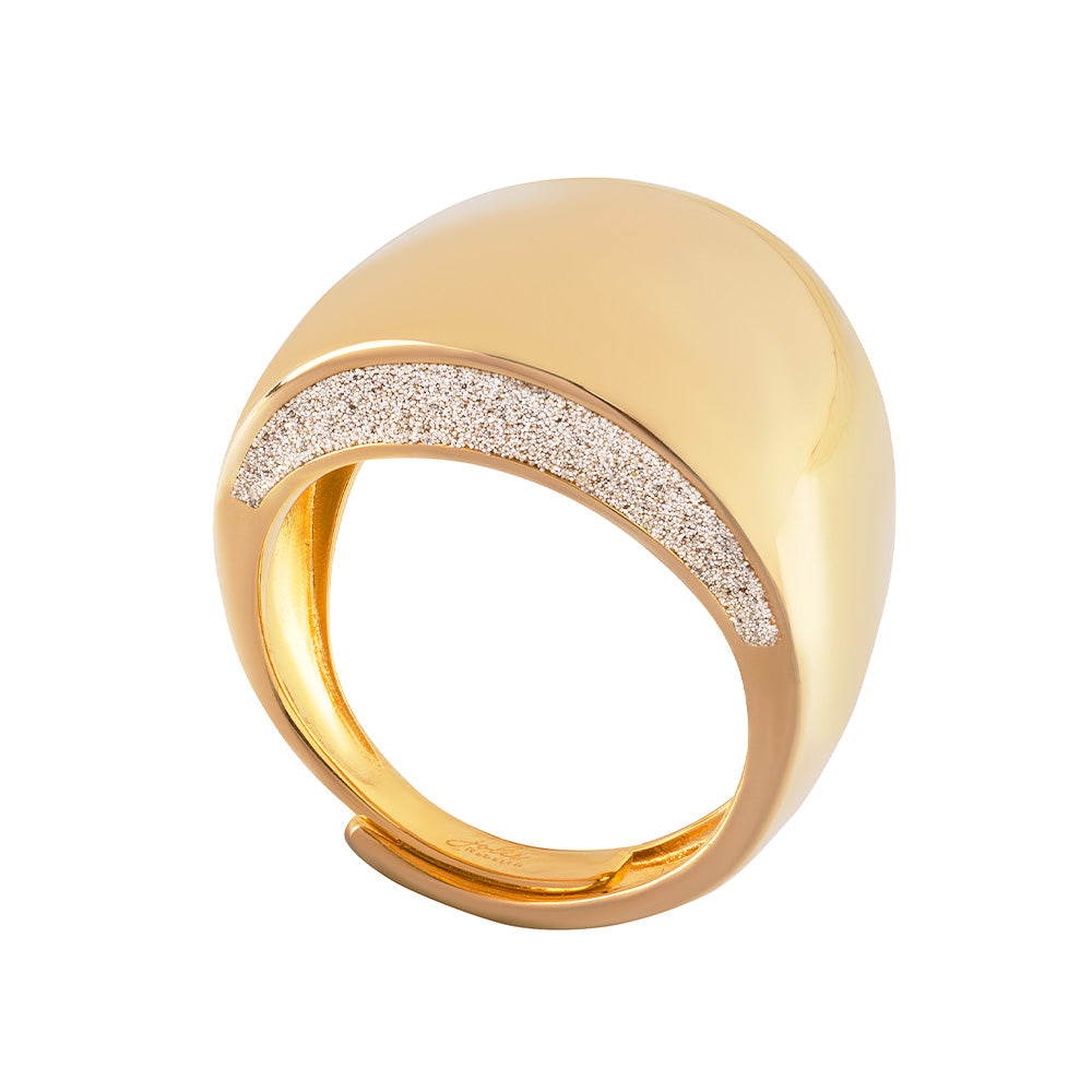 Anello fessura laterale e polvere di diamanti