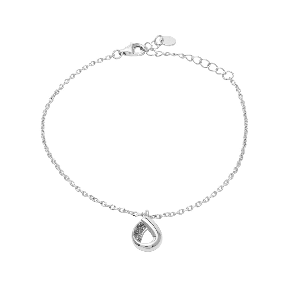 Bracciale con goccia in polvere di diamanti