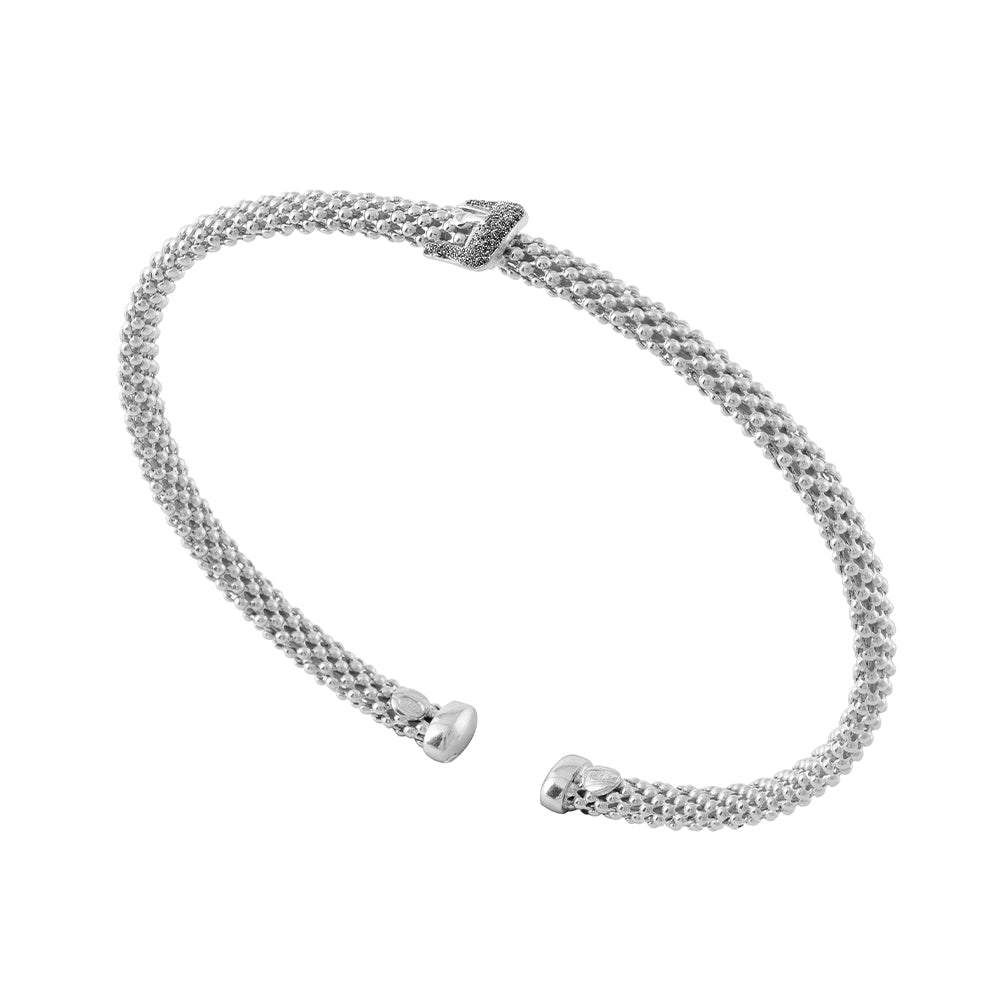 Bracciale fibbia con texture rugiada e polvere di diamanti