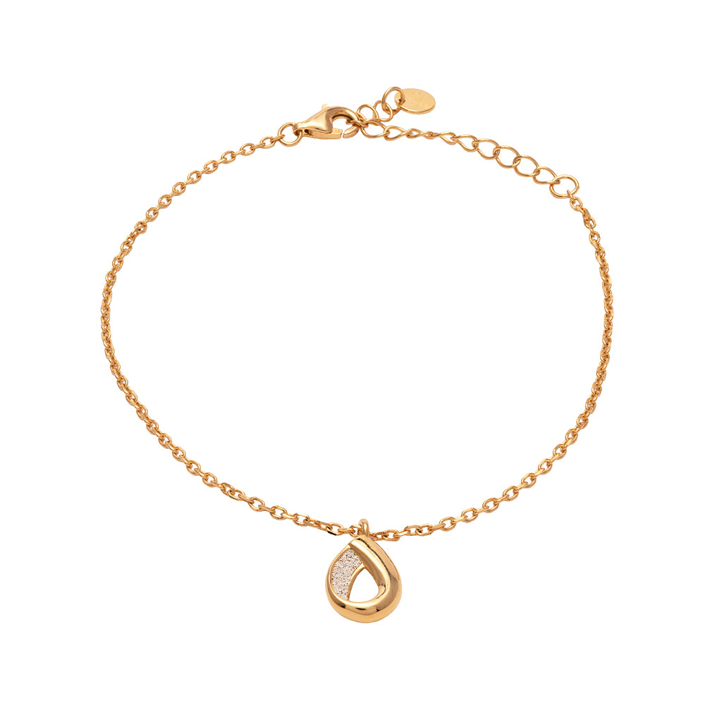 Bracciale con goccia in polvere di diamanti