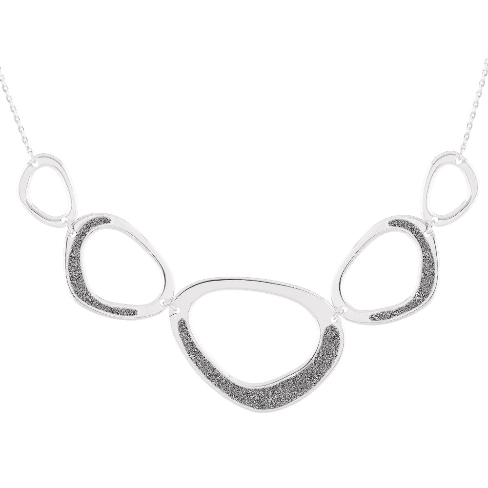 Collana Jolie tre Pepite con polvere di diamanti