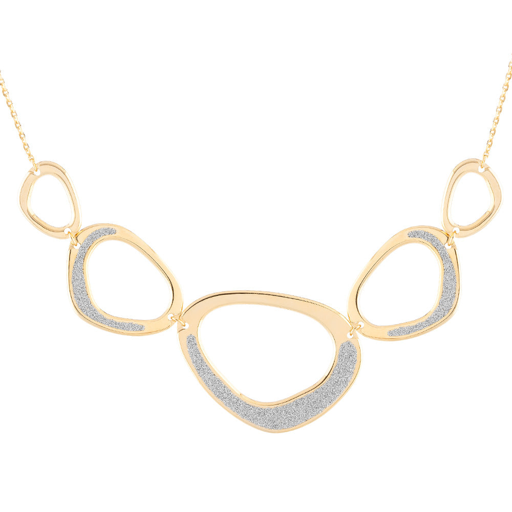 Collana Jolie tre Pepite con polvere di diamanti