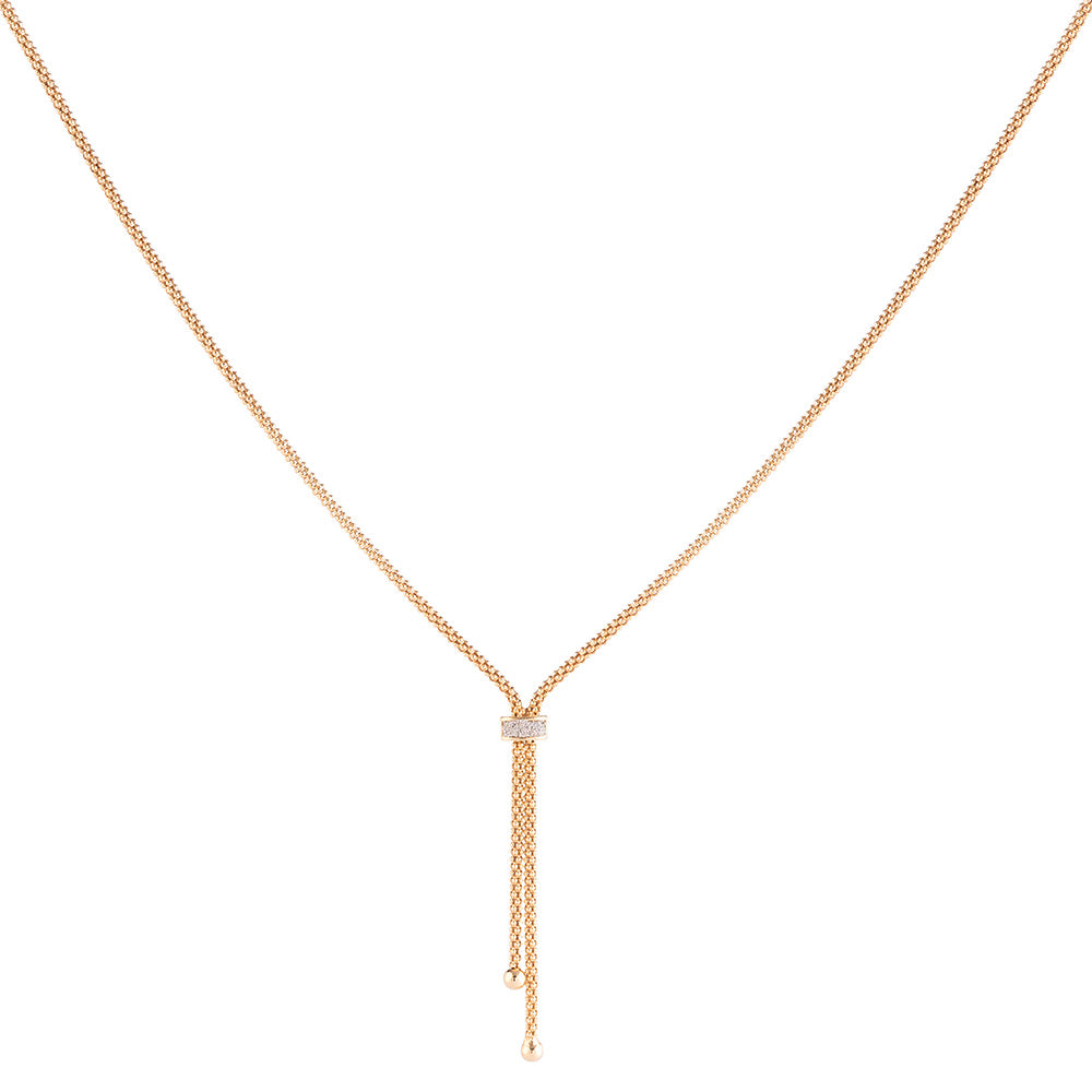 Collana Jolie con polvere di diamanti e pendenti