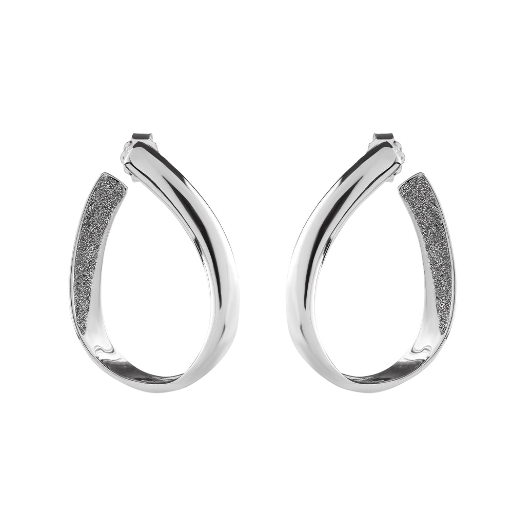 Orecchini Jolie con goccia grande in polvere di diamanti