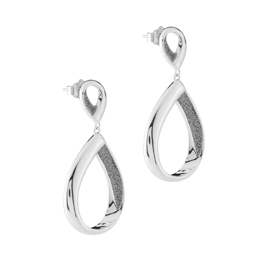 Orecchini Jolie con doppia goccia in polvere di diamanti