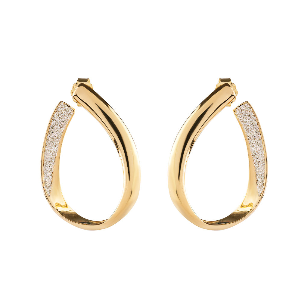 Orecchini Jolie con goccia grande in polvere di diamanti