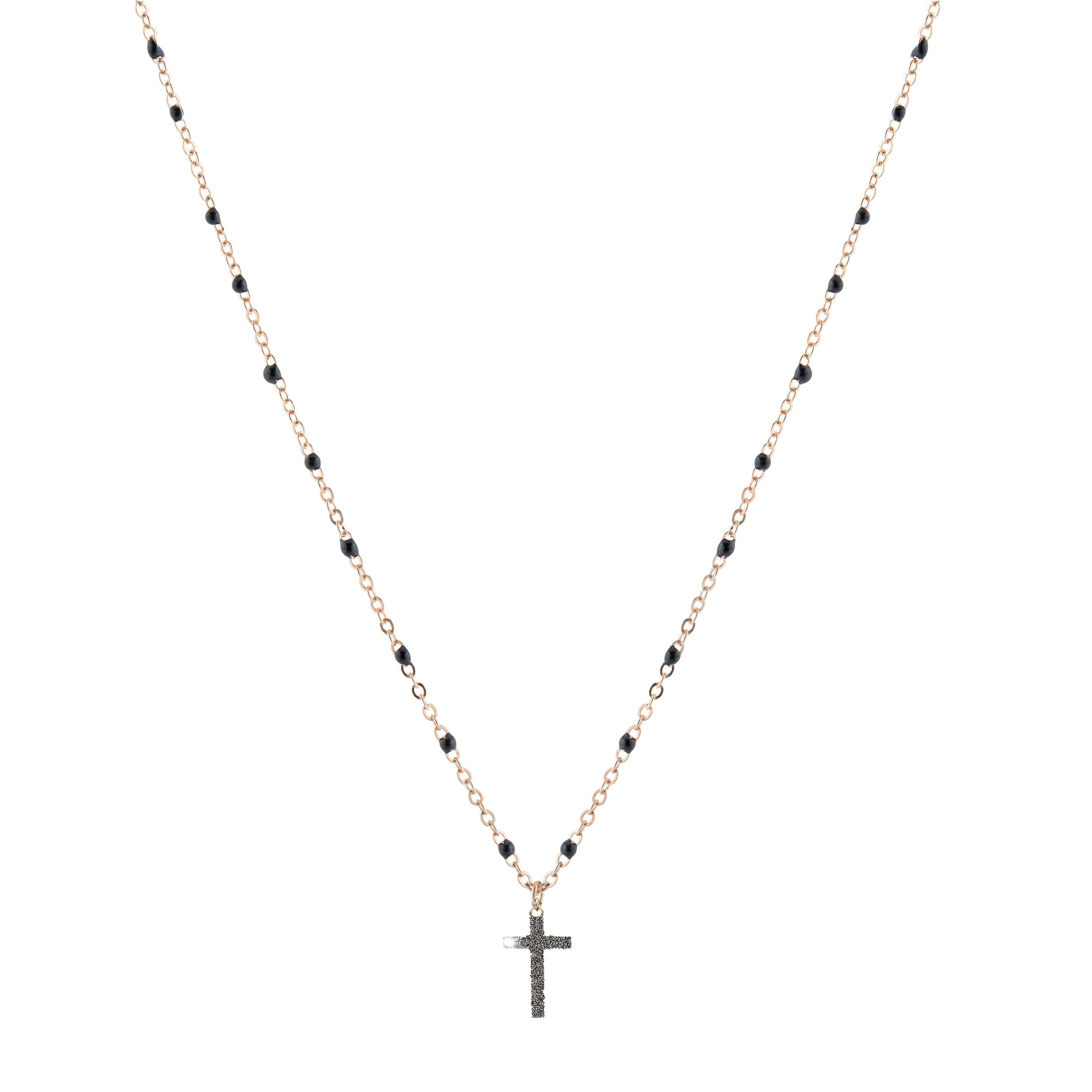 Collana Jolie in argento pietre nere e diamanti