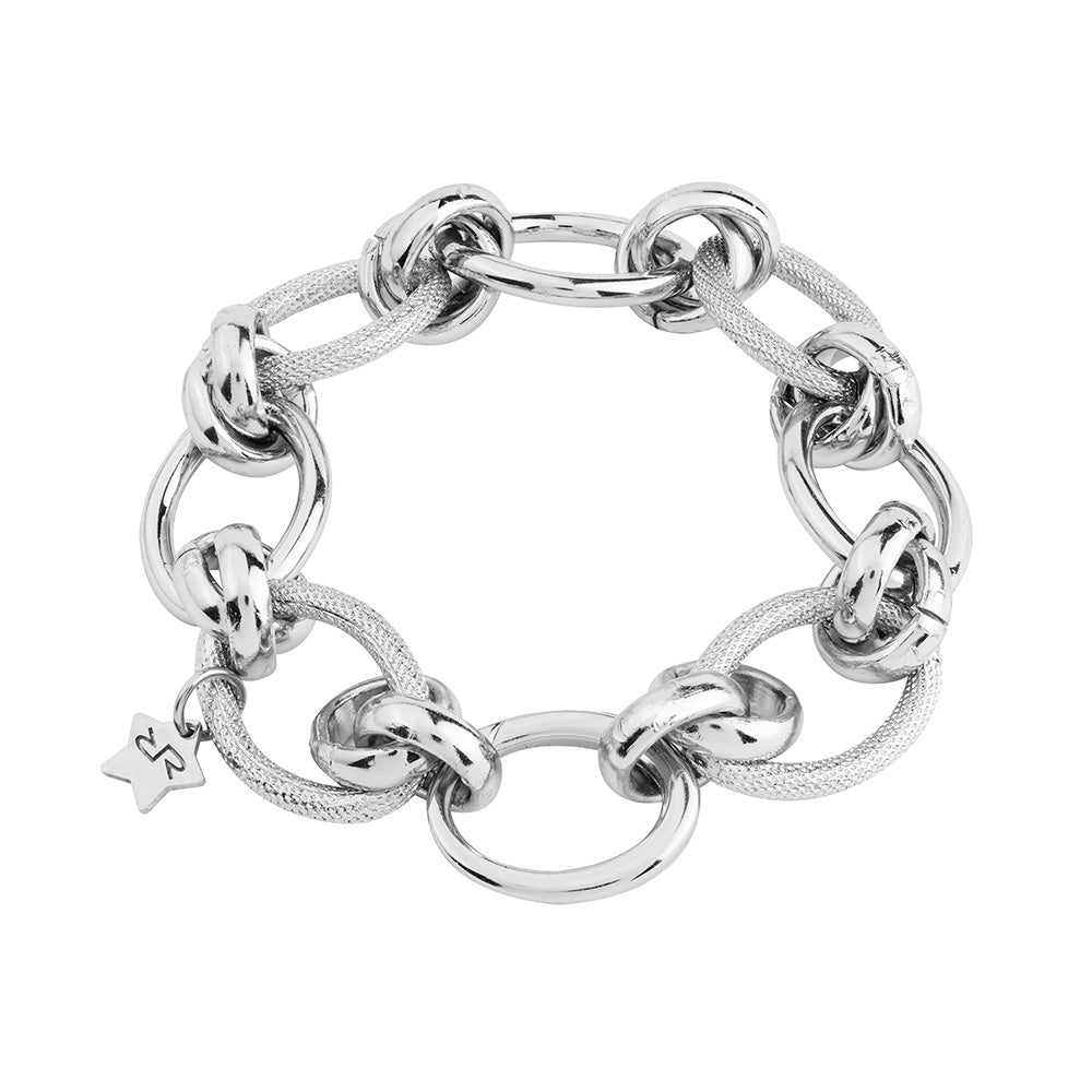 Bracciale Diva con maglie ovali e doppia texture