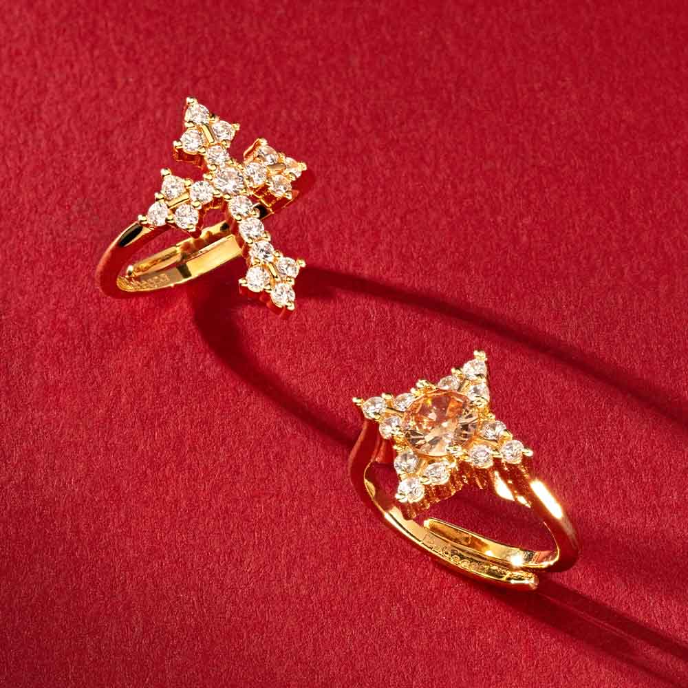 Anello Judith con croce piccola