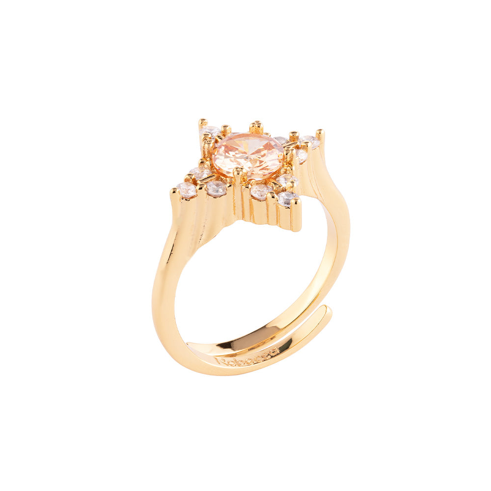 Anello Judith con fiore in pietre colorate