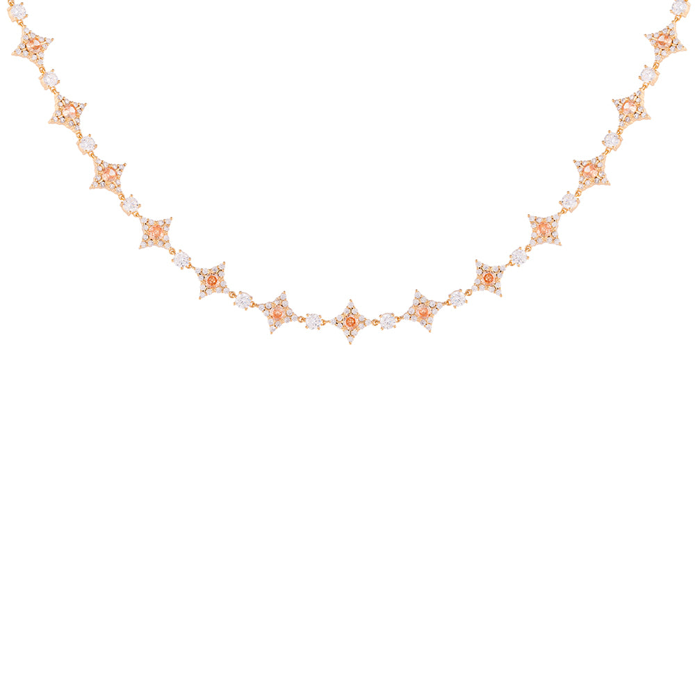 Collana Judith con fiori in pietre colorate