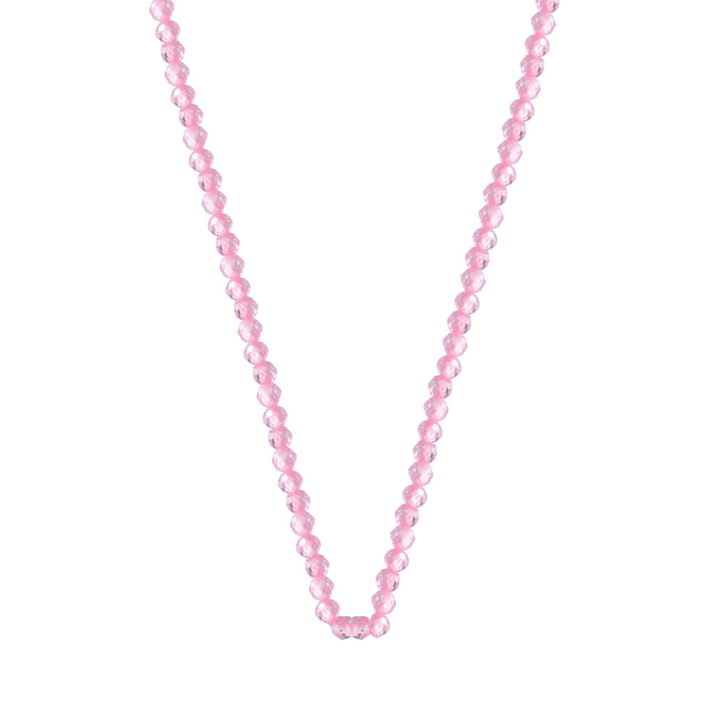 Collana My World con pietre rosa