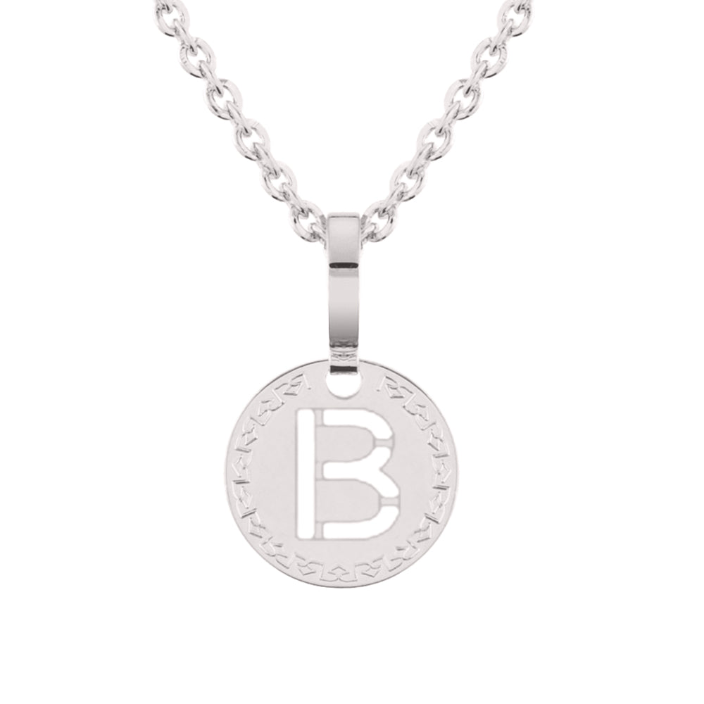Collana con iniziale bianca piccola
