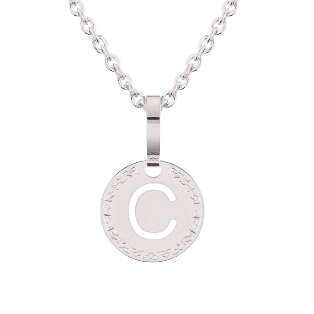 Collana con iniziale bianca piccola