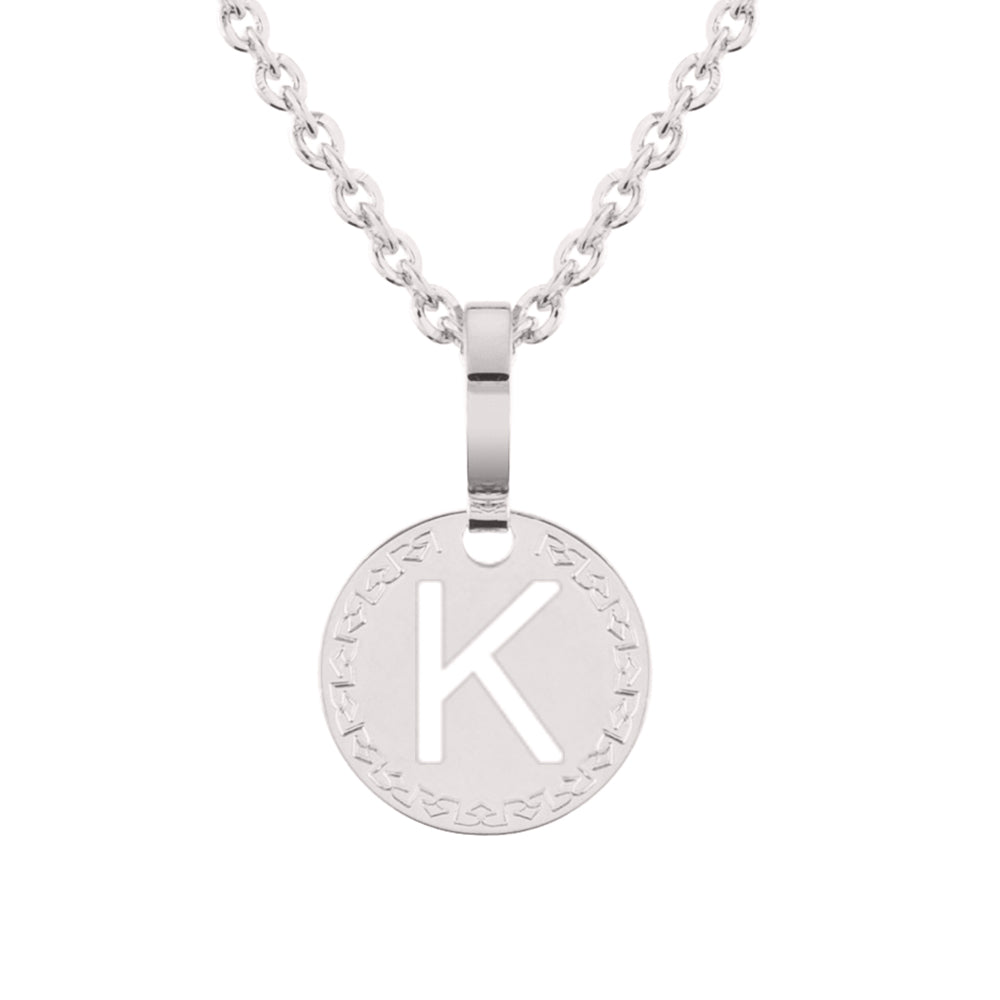 Collana con iniziale bianca piccola