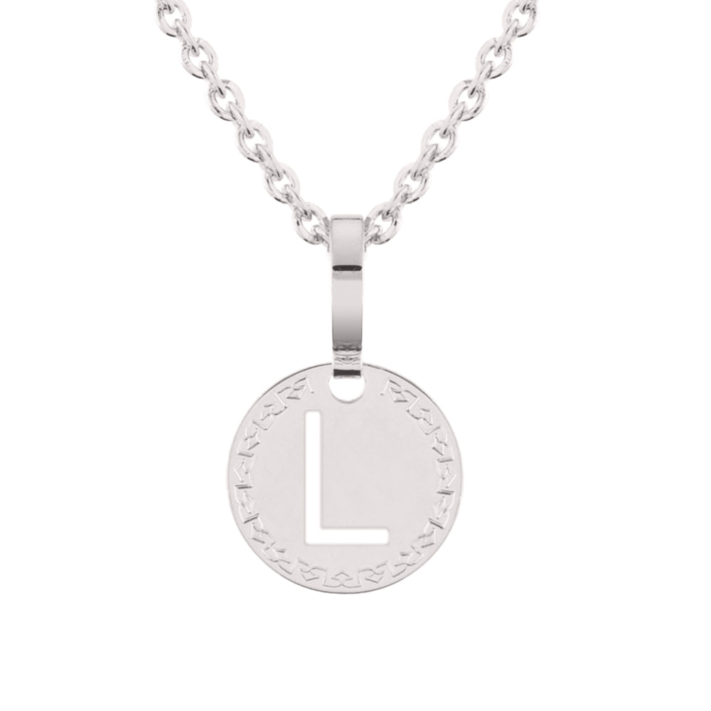 Collana con iniziale bianca piccola