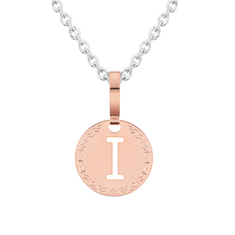 Collana con iniziale rosa piccola