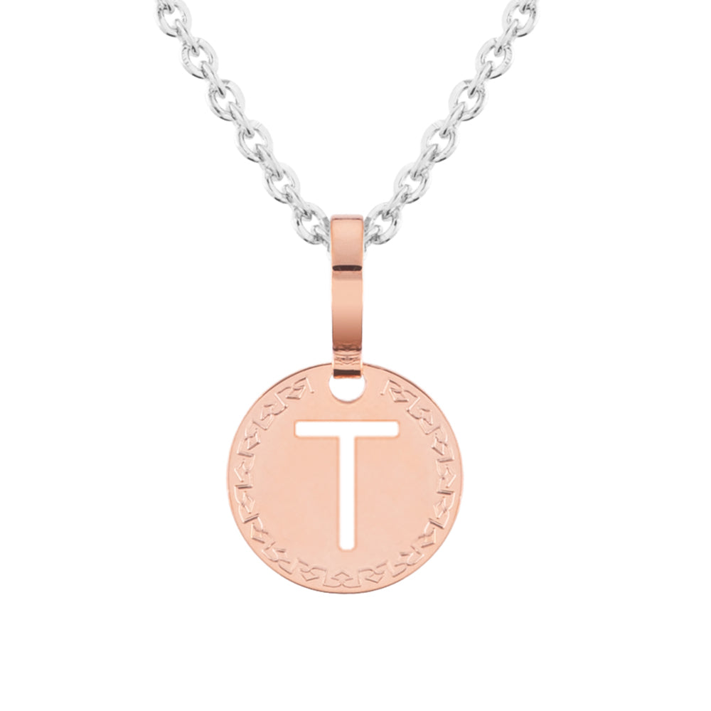Collana con iniziale rosa piccola