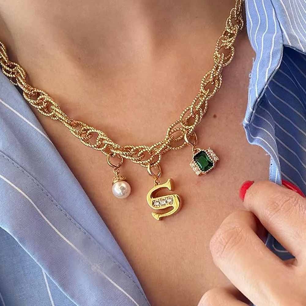 Collana My World con maglia diamantata