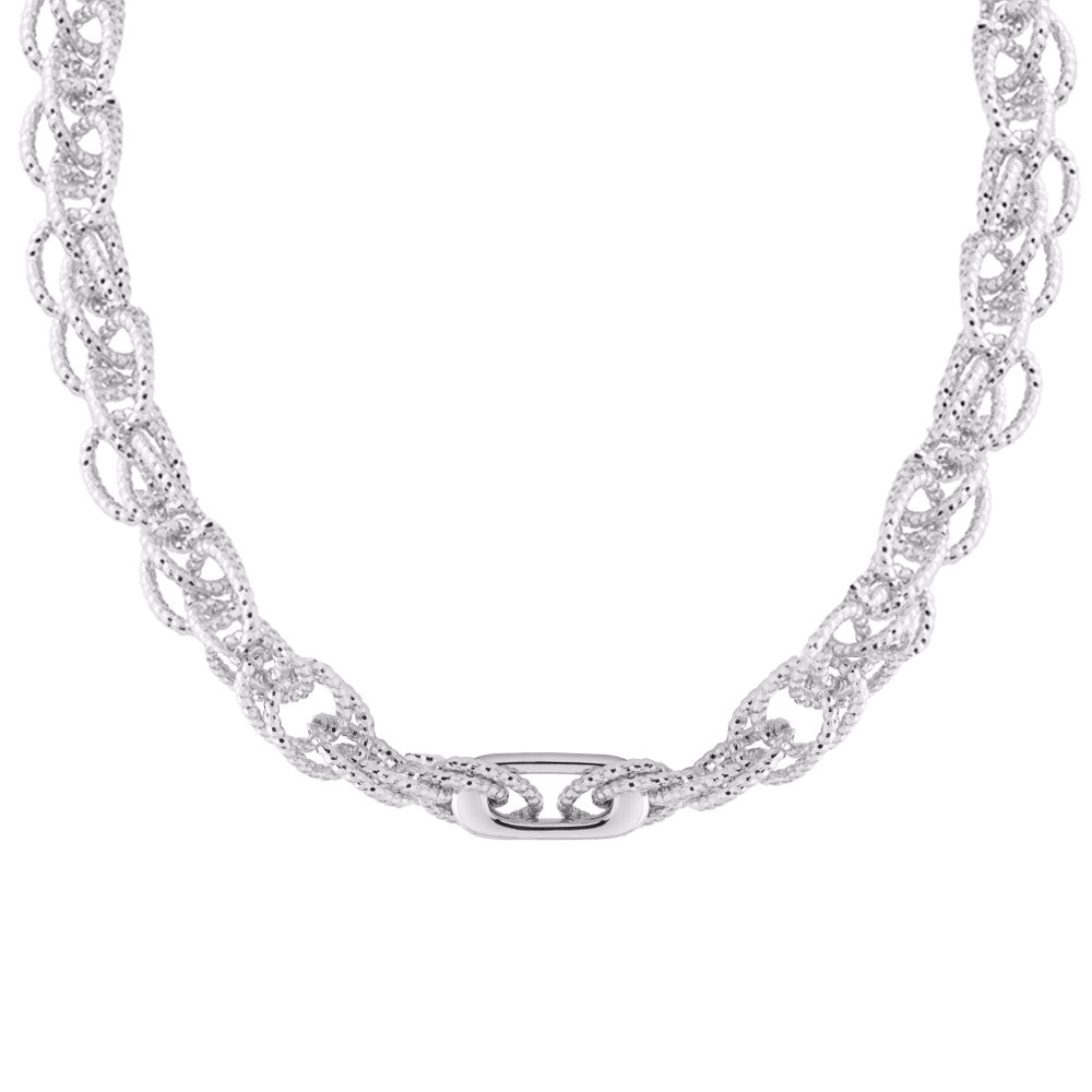 Collana My World con maglia diamantata